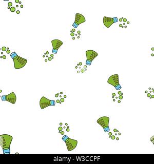 Seamless pattern of school tubes in Doodle style. Vector illustration. Stock Vector