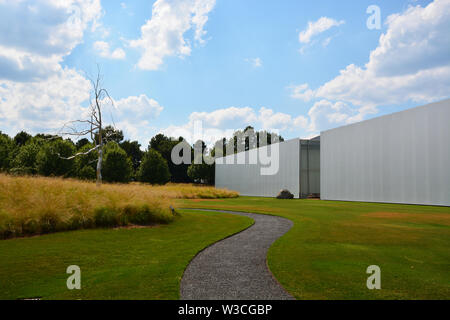 The tree sculpture in the garden walk outside the West Building of the North Carolina Museum of Art in Raleigh. Stock Photo