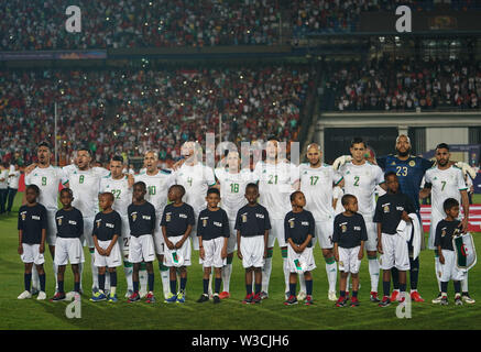 Cairo, Algeria, Egypt. 14th July, 2019. FRANCE OUT July 14, 2019: !! during the 2019 African Cup of Nations match between Algeria and Nigeria at the Cairo International Stadium in Cairo, Egypt. Ulrik Pedersen/CSM/Alamy Live News Stock Photo