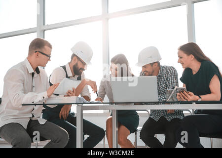 architects discussing with the customer a new project. the concept of professionalism Stock Photo