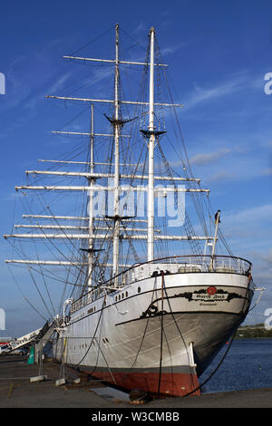 Museumsschiff Gorch Fock I im Hafen der Hansestadt Stralsund, Mecklenburg-Vorpommern, Deutschland Stock Photo