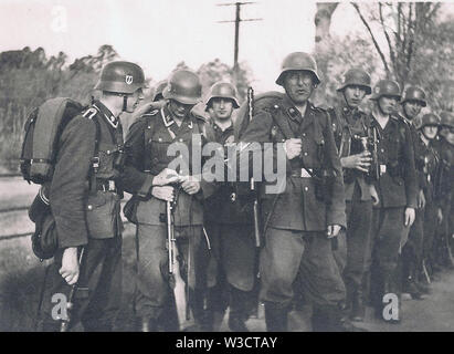 Waffen SS Totenkopf Division in 1939 on a training exercise Stock Photo