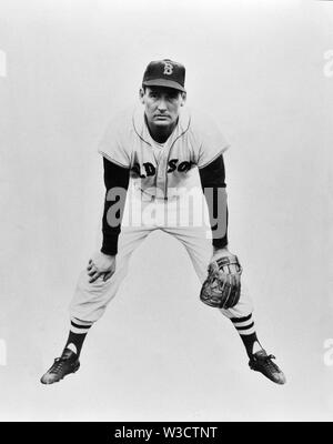 star baseball player Ted Williams of the Boston Red Sox circa 1950s Stock Photo