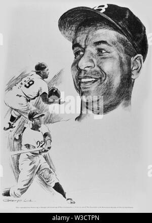 Former Brooklyn Dodgers catcher, Roy Campanella waves his hand in