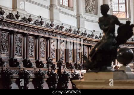 Wooden decorations in the church of San Giorgio Maggiore. Venice. Italy Stock Photo