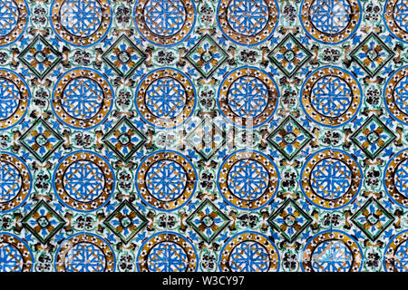 A classic and geometric example of Andalusian Spanish tiles Stock Photo
