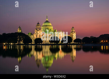 Victorial Memorial Buiding during Sunset,Kolkata,India,Asia Stock Photo