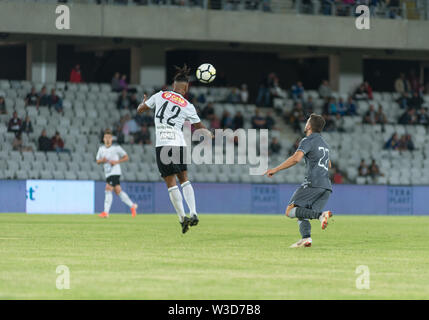 CLUJ NAPOCA, ROMANIA - JULY 12, 2019: FC Universitatea Cluj playing a friendly football match against PAOK Saloniki Soccer club from Greece in the Are Stock Photo