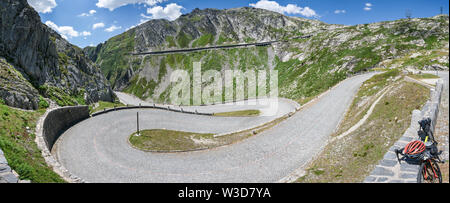 At St. Gotthard pass, Switzerland Stock Photo