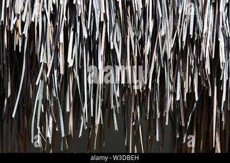The texture of palm roof close up. Tropical background Stock Photo
