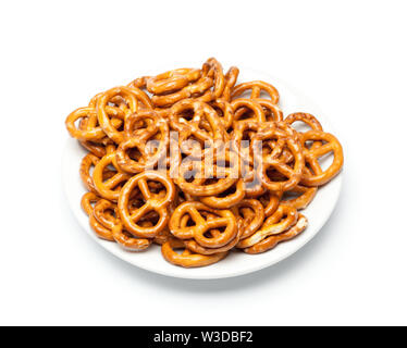 cookies bretzels on a white background Stock Photo