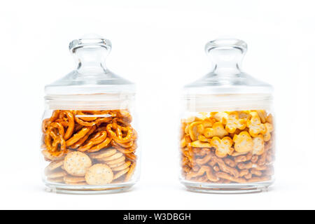 cookies bretzels on a white background Stock Photo