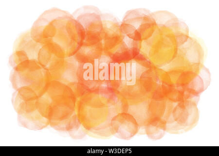 Autumn orange color abstract on natural watercolor paint background Stock Photo