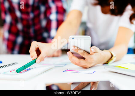 Developing mobile application for new startup Stock Photo