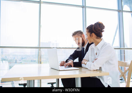 Business meeting of two professionals Stock Photo
