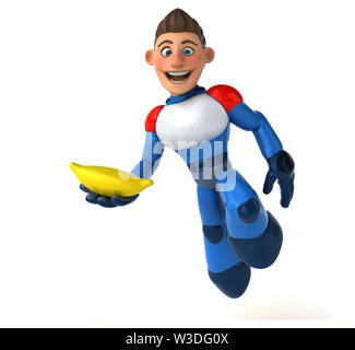 Super modern superhero - 3D Illustration Stock Photo