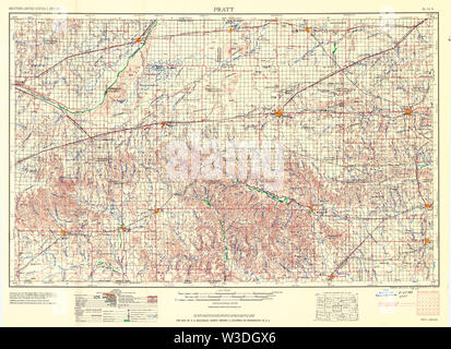 Pratt, Kansas, map 1959, 1:250000, United States of America by Timeless ...