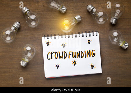 Crowdfunding only in good perspective business idea Stock Photo