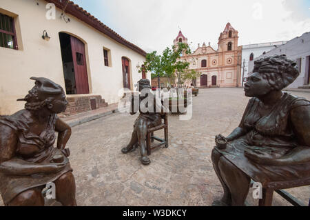 America, Caribbean, Cuba, Camaguey, Plaza del Carmen, Martha Jimenez,  monumental sculpture Stock Photo