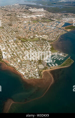 Aerial view of the city of Brisbane, Queensland, QLD, Australia Stock Photo