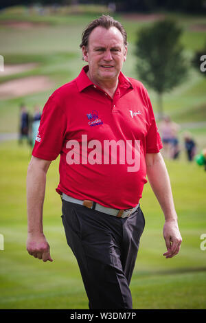 Award Winning Actor Phillip Glenister taking part in the Celebrity Cup Charity golf tournament at the Celtic Manor Resort in Wales. Stock Photo