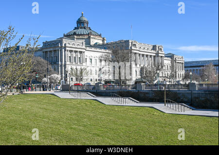 Library of Congress at Capitol Hill. The library houses 167 million items including more than 30 million books. Stock Photo