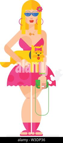 Beautiful blonde. Vector illustration in a flat style Stock Vector