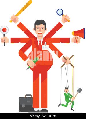 Businessman characters working. Vector illustration design. Stock Vector