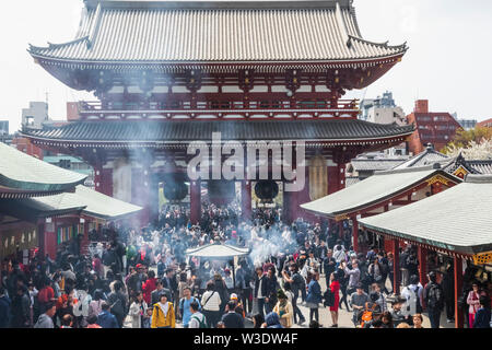 Japan, Honshu, Tokyo, Asakusa, Sensoji Temple Stock Photo
