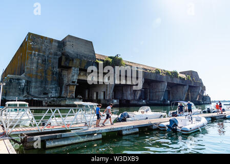 The Keroman Submarine Base, a WWII German U-boat facility, in Lorient