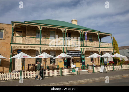 Richmond,Tasmania, The Richmond Arms hotel and pub in this historic town near Hobart. Stock Photo