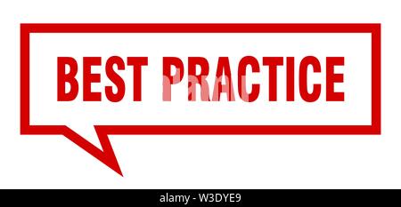 best practice sign. best practice square speech bubble. best practice Stock Vector