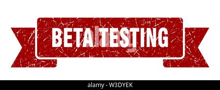 beta testing grunge ribbon. beta testing sign. beta testing banner Stock Vector