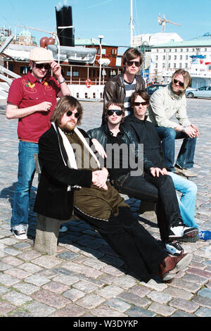 The Soundtrack Of Our Lives band in Gothenberg harbour 2004, (Göteborg), Gothenburg, Sweden. Stock Photo