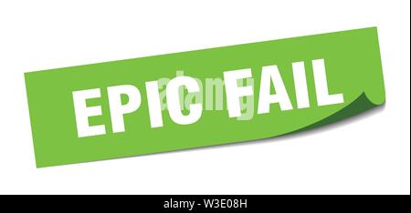 epic fail sticker. epic fail square isolated sign. epic fail Stock Vector