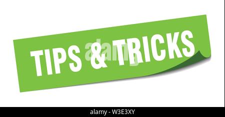 tips & tricks sticker. tips & tricks square isolated sign. tips & tricks Stock Vector