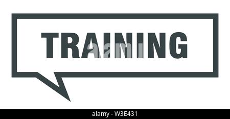 training sign. training square speech bubble. training Stock Vector