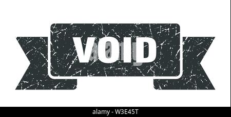 void grunge ribbon. void sign. void banner Stock Vector