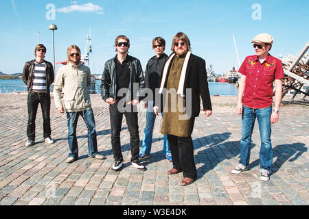 The Soundtrack Of Our Lives band in Gothenberg harbour 2004, (Göteborg), Gothenburg, Sweden. Stock Photo