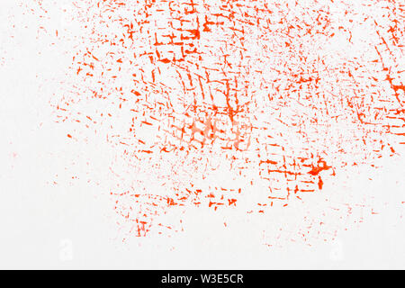 Red abstract spotted acrylic background. Color dots texture. Fragment of artwork. Spots of paint. Modern contemporary art. Stock Photo