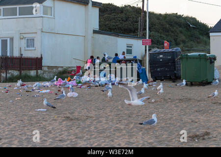 Litter on the beach Stock Photo - Alamy