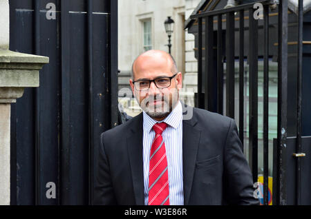 Neil Basu - assistant commissioner, Metropolitan Police - leaving Downing Street after a meeting at No 10, April 2019