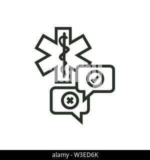 Patient Satisfaction Icon - patient experience imagery and rating idea Stock Vector