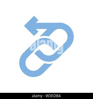 Website Link & Connectedness Icon with Chain Link Stock Vector