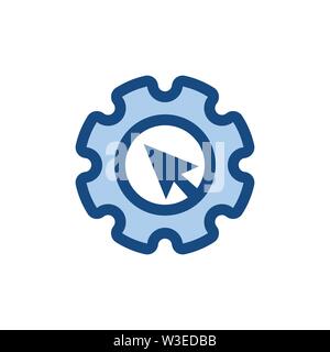 Website clicks icon ; pointer icon - unscrupulously acquiring website clicks Stock Vector