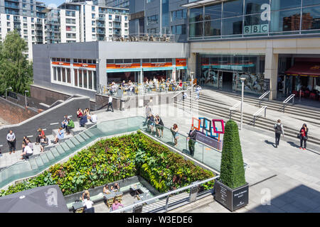 Entrance to The Mailbox shopping centre, Wharfside Street, Birmingham, West Midlands, England, United Kingdom Stock Photo