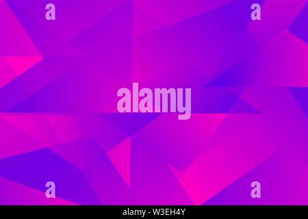 abstract luminous geometric pink and purple triangle overlay vector background Stock Vector