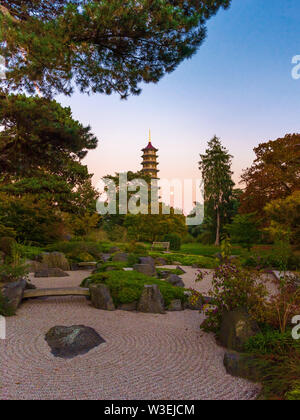 Japanese landscape, Kew Gardens, London, UK Stock Photo