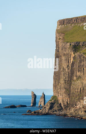 Incredible view of sea stacks in Faroe Islands Stock Photo