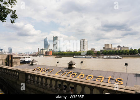 RNLI boats on the Thames Stock Photo